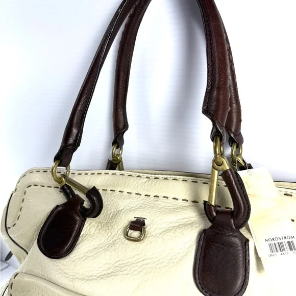 Ellen Tracy Cream and Brown Women's Handbag - Picture 3 of 13